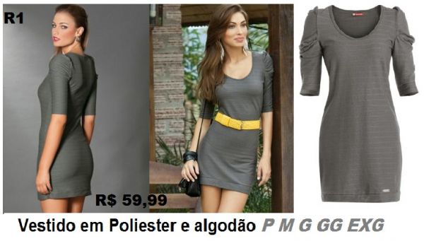 Vestido Algodão + Polietes P M G GG