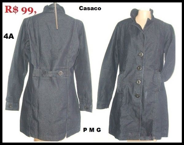 Casaco Jeans Feinino Blazer G M Sobretudo