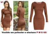 Vestido Poliester e algodão P  G GG EXG